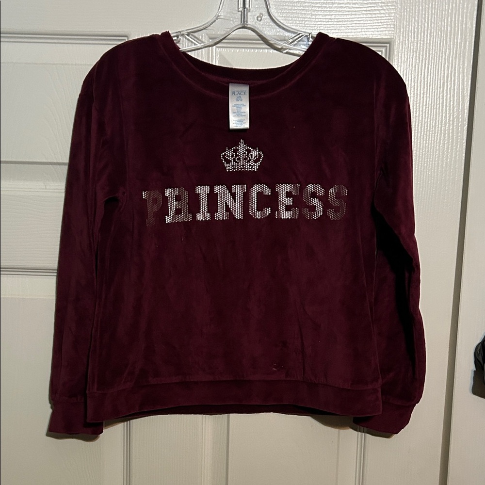 The Children's Place Maroon Velvet Top